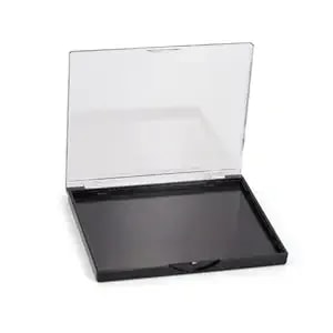 Empty Magnetic Eyeshadow Palette With Clear Top, Travel Makeup Organizer With 40pcs Adhesive Metal Stickers For Diy Your Own Eyeshadow Lipstick Blush Powder (Small Palette - 4.8'' X 4'')