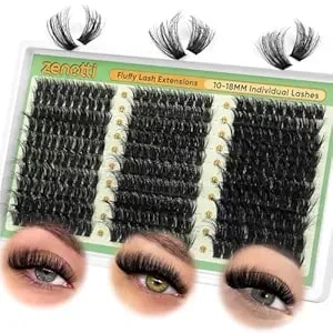 Volume Lash Clusters 80d 100d 120d Wispy Cluster Eyelash Extensions 280pcs Mink Thick Individuals Lashes D Curly Fluffy Wispy Lashes Cluster 10-18mm Diy Eyelash Extension By Zenotti
