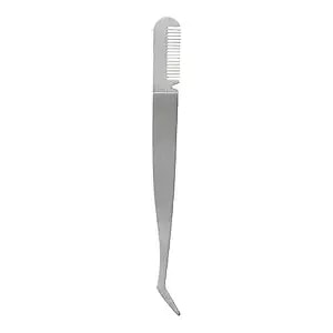 E.L.F. False Eyelash Applicator, Dual-Ended Tool Featuring Tweezers & Comb For Easily Applying False Lashes, Stainless Steel, Vegan & Cruelty-Free