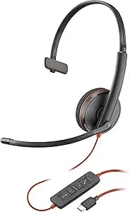 Blackwire 3210 Usb-C Wired Headset + Usb-C/A Adapter
