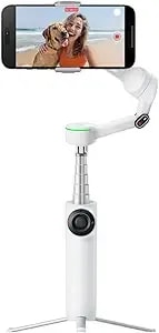 insta360 Flow 2 Pro White - Foldable Ai Phone Gimbal, Track In 200+ Apps With Apple Dockkit, Multi-Person Tracking, 360º Pan Tracking, Built-In Tripod/Selfie Stick, Iphone/Android Portable Stabilizer
