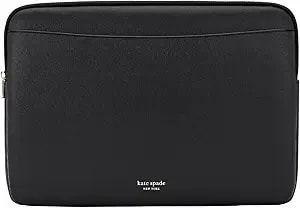 Kate Spade New York Saffiano Laptop Sleeve 14 Inch - Black - Compatible With All Macbook M Series Devices Up To 14 Inch