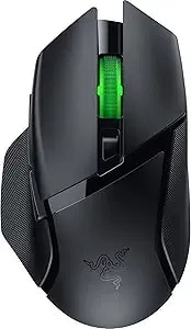 Razer Basilisk v3 X Hyperspeed Customizable Wireless Gaming Mouse: Mechanical Switches Gen-2-5g Advanced 18k Optical Sensor - Chroma Rgb - 9 Programmable Controls - 285 Hr Battery - Classic Black