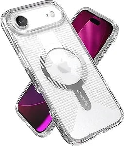 Speck Gemshell Grip +Ms Case For Iphone 17 Air - Clear/Clear - Slim Protective Grip - Drop Protection - Magsafe Compatible