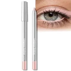 Nude Pink Waterline Eyeliner Pencil, Waterproof Smudge-Proof Gel Eye Liner For Older Women, Long-Lasting Eye Brightener Makeup Pen With Sharpener, Soft Creamy Formula For Sensitive Eyes