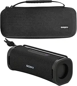 Sony srsult10b Ult Field Series Speaker (Black) Bundle With Hardshell Travel And Protective Case For Bluetooth Speakers (2 Items)