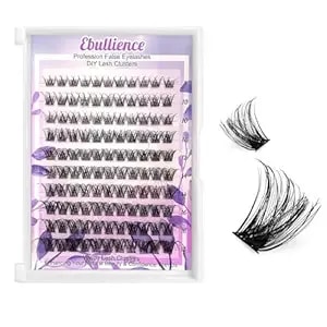 Lash Clusters Eyelash Wispy D-Curl Eyelash Extensions 8-18mm Natural Volume Individual Lashes With Soft Thin Band 110 Clusters Diy Lash Extension For Natural Look
