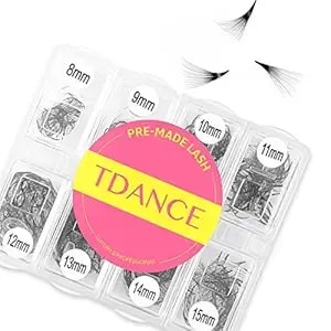Tdance 600 Fans Premade Fans Eyelash Extensions Natural & Volume Mixed Length Premade Lash Fans 5d-24d Handmade Promades Eyelash Fans C/D Curl Loose Fans(600-14d-0.03-C-8-15mm)