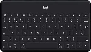 Logitech Keys-To-Go Super-Slim And Super-Light Bluetooth Keyboard For Iphone, Ipad, Mac And Apple Tv, Including Ipad Air 5th Gen (2022) - Black