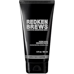 Redken Brews Molding Paste For Men For All Hair Types - High Hold & Maximum Control, Natural And Matte Finish, Sulfate-Free, 5 Fl Oz