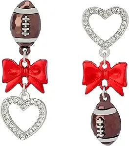 Betsey Johnson Women'S Kick Off Football Mismatch Earrings