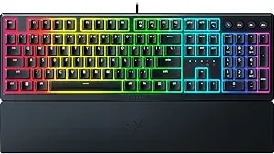 Razer Ornata v3 Gaming Keyboard: Low Profile Keys - Mecha Membrane Switches - Uv Coated Keycaps - Backlit Media Keys - 10 Zone Rgb Lighting - Spill Resistant - Magnetic Wrist Wrest - Snap Tap