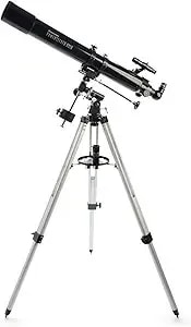 Celestron - Powerseeker 80eq Telescope - Manual German Equatorial Telescope For Beginners - Compact And Portable - Bonus Astronomy Software Package - 80mm Aperture