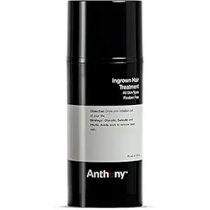 Anthony Ingrown Hair Treatment For Men Gel Solution To Calm Down Razor Burn – Scar And Redness Eliminator, Bump Removal – 3 Fl. Oz
