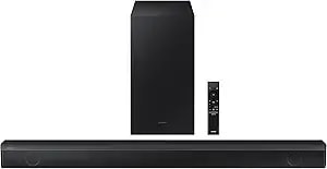 Samsung Hw-b550/Za 2.1ch Soundbar With Dolby Audio, Dts Virtual:X, Subwoofer Included, Adaptive Sound Lite, Bluetooth Multi-Device Connection, Wireless Surround Compatible, 2022, Black