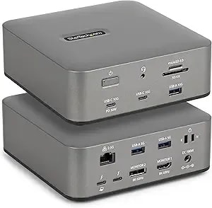 Startech Thunderbolt 5 Dock, Dual 8k 60hz, Triple 4k For Windows, Up To Dual 6k 60hz For Mac - tb5 & usb4 Docking Station With 120gbps Max Transfer, 140w Pd, 30w Phone, Usb 10gbps
