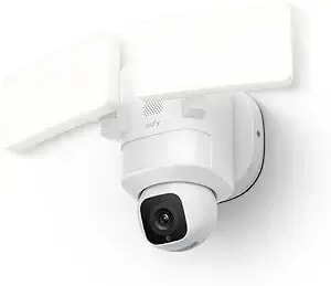 Eufy Security Floodlight Camera e30, Security Camera Outdoor, 360° Pan And Tilt, Ai Detection And Tracking, 2k Video, 2.4ghz Wi-Fi, 2,000 Lumens, Built-In Siren, 24/7 Recording，No Monthly Fee