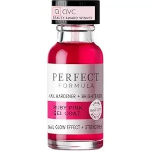 Perfect Formula Ruby Pink Gel Coat - Nail Strengthener, Keratin Nail Treatment, Gemstone Pink Gel Nail Polish - Nail Strengthener For Damaged Nails - Made In The Usa .60 Fl Oz.