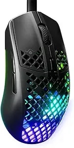 Steelseries Aerox 3 - Holey Rgb Gaming Mouse - Ultra-Lightweight Water Resistant Design - 8,500 Dpi Truemove Core Optical Sensor - Onyx