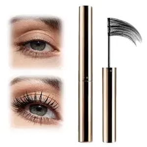Ultra-Fine Lengthening Waterproof Quick-Dry Mascara, 2026 Upgrade Black Mascara For Fine Short Lash Older Women, Slim Brush Length Volumizing 3d Curling Eyelash Lashes Mascaras (Black)