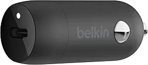 Belkin Usb-C Fast Car Charger 20w-Black (Iphone Fast Charger Compatible With Iphone 12 Pro Max/12/12 Pro/ 12 Mini, Samsung Galaxy s20, s20+, s20 Ultra, note20, Google Pixel And More) (cca003bt)