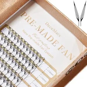 Decemars Premade Anime Flying Spire Eyelash Extensions 0.07 D Curl 12mm Comic Feather Shape Lash Fans Clusters Natural Soft Manga Individual Spikes Eyelashes For Pressional Salon Use (a05-D-0.07-12mm)