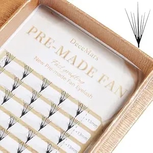 Decemars Premade Anime Butterfly Wing Spire Eyelash Extensions 0.07 C Curl 15mm Feather Shape Comic Winged Lash Clusters Manga Individual Lashes Matte Black Wispy Diy Fairy Lashes (a07-C-0.07-15mm)