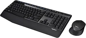 Logitech mk345 Wireless Keyboard And Mouse Combo With Palm Rest, 2.4 Ghz Usb Receiver, Compatible With Pc, Laptop, Black