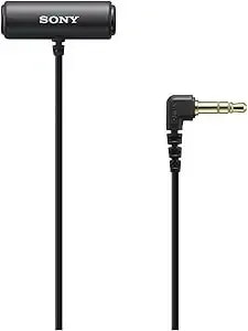 Sony Compact Stereo Lavalier Microphone ecmlv1,Black, Small