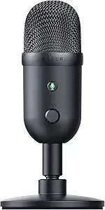 Razer Seiren v2 X Usb Condenser Microphone For Streaming And Gaming On Pc: Supercardioid Pickup Pattern - Integrated Digital Limiter - Mic Monitoring And Gain Control - Built-In Shock Absorber
