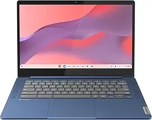 Lenovo Ideapad Slim 3 Chromebook Laptop - 2024 - Lightweight Laptop - Waves Maxxaudio® Speakers - 14" Hd Display -720p Camera - 4gb Memory - 64gb Storage - Mediatek Kompanio 520 - Abyss Blue