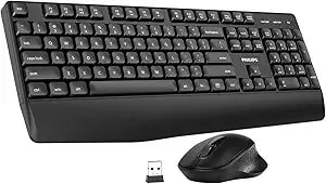 Philips Wireless Keyboard And Mouse Combo-Ergonomic Keyboard And Mouse Wireless Combo,Plug N' Play,Sleep Mode And 2.4ghz Keyboard For Mac, Windows, Laptop-spt6348