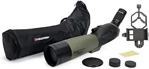 Celestron – Ultima 80 Angled Spotting Scope – 20-60x Zoom Eyepiece – Multi-Coated Optics For Bird Watching, Wildlife, Scenery And Hunting – Includes Soft Carrying Case And Smartphone Adapter