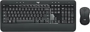 Logitech mk540 Advanced Wireless Keyboard And Mouse Combo For Windows, 2.4 Ghz Unifying Usb-Receiver, Multimedia Hotkeys, 3-Year Battery Life, For Pc, Laptop