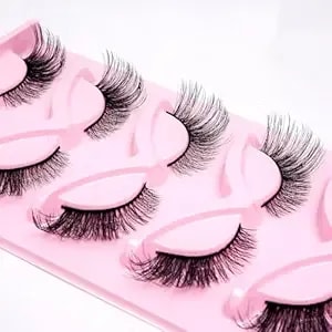 Wispy Faux Mink False Eyelashes Volume Lash Extensions Fluffy Fake Eyelashes 18mm Long Strip Lashes Fox Cat Eye Lashes Fairy Look 5 Pairs