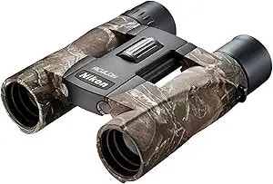 Nikon Aculon a30 10x25 Compact Binoculars - Lightweight Dual-Hinge Design, Multilayer-Coated Lenses, Smooth Central Focus, Ergonomic Grip For Hunting, Hiking, And Outdoor Adventures