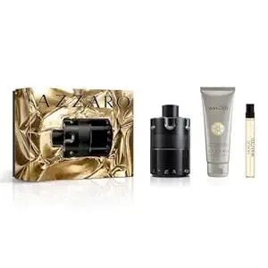 Azzaro The Most Wanted Eau De Parfum Intense 3-Piece Set ($195 Value) — Cologne For Men —FougèRe Woody Fragrance, 3.4 Fl Oz & 0.34 Fl Oz Travel Size Spray, Hair & Body Wash