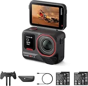 insta360 Ace Pro 2 Dual Battery Bundle - 8k Waterproof Action Camera Co-Engineered With Leica, 1/1.3" Sensor, Dual Ai Chip, Leading Low Light, Superior Audio