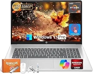Hp 17 Inch Laptop, Amd Ryzen 5 7430u (Up To 4.3ghz), 17.3" Fhd Anti-Glare Ips Display, 16 Gb Ram, 1 Tb Ssd, Amd Radeon Graphics, Copilot-Ai, Wi-Fi 6, Long Battery Life, Windows 11 Pro, W/Accessories