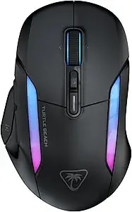 Turtle Beach Kone Ii Air Wireless Rgb Gaming Mouse, 350-Hr Rechargeable Battery, 26000 Dpi Optical Sensor, 100m Click Optical Switches, 21 Customizable Inputs, Ergonomic, 4d Scroll Wheel – Ash Black