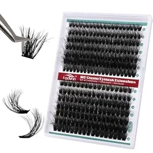 Fadvan Diy Lash Cluster 60d Wispy Eyelash Clusters 280pcs 3d Effect Cluster Eyelash Extensions D-Curl Fluffy False Eyelashes For Everyday Wear - Diy Lash Extension Kit For Self Application