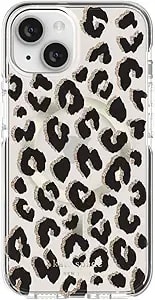 Kate Spade New York Defensive Hardshell Case Compatible With Magsafe For Apple Iphone 14 - Glitter Leopard [Ksiph-238-Glgb]