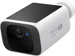 Eufy Security Solocam s220, Solar Security Camera, Wireless Security Camera Outdoor, 2k Resolution, Continuous Power, Built-In 8gb, No Subscription, Homebase 3 Compatible, For Outdoor Surveillance