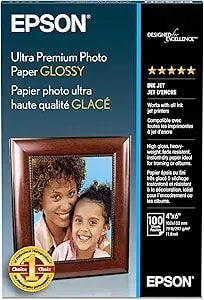 Epson Ultra Premium Photo Paper Glossy - s042174, 4" X 6" (100 Sheets)