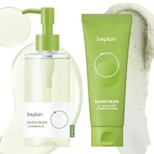 Beplain Mung Bean Cleansing Oil(6.76fl.Oz/200ml) - Fragrance-Free - Non-Comedogenic Tested - Makeup Blackhead Remover & Deep Pore Cleanser - Double Cleansing Korean Skincare (Cleansing)