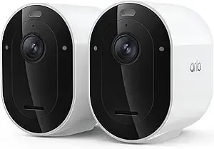 Arlo Pro Security Camera 2k Hdr (6th Gen, 2025 Release) - Wireless Outdoor Camera, Rechargeable Removeable Battery, Event Captions, Emergency Response, 1-Month Trial Of Secure Plan, 2 Cam, White