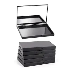 5 Pack Magnetic Makeup Palette With Mirror, Empty Cosmetics Dispensing Storage Box For Eyeshadow Lip Color Blush Powder Highlighter Contour(Small Palette - 4.92" X 3.38”)