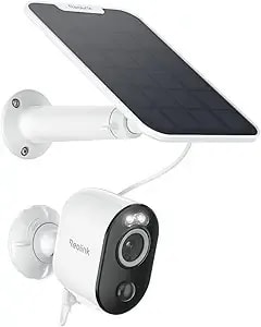 Reolink Security Cameras Outdoor Wireless Wifi, Argus 3 Pro+Solar Panel With 5mp Color Night Vision, 2.4g/5ghz Wifi, Non-Stop Solar Powered, Human/Vehicle Detection, Home Hub Compatible