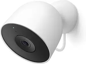 Google Nest Cam Outdoor (Wired, 2nd Gen) - Security Camera With 2k Video And Gemini, Night Vision, 2-Way Audio - Works With Google Home - 2025 Model - Snow