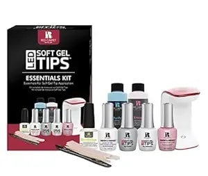 Rc Red Carpet Manicure Led Soft Gel Nail Tips Essentials Kit - Diy Nail Extension System, Long-Lasting, Professional, Led Nail Light, Nail Care, Strong, Chip-Resistant (Led Soft Gel Essentials Kit)